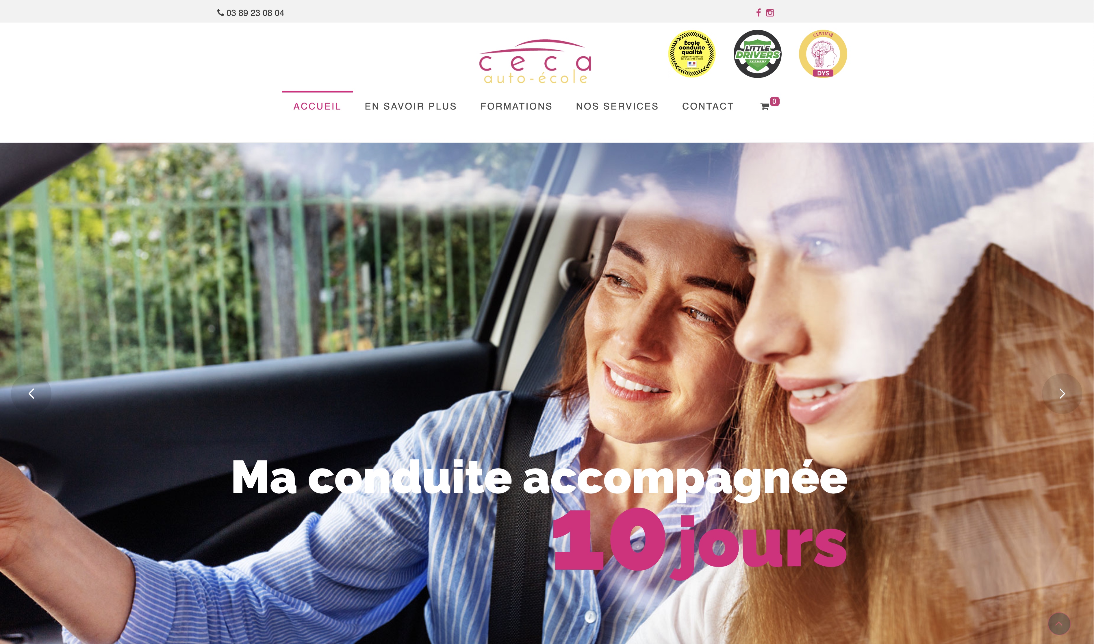 creation site auto ecole colmar